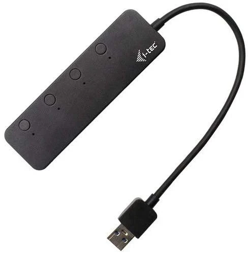 I-TEC USB 3.0 metalinis HUB 4 prievadas su atskirais įjungimo/išjungimo jungikliais 4x USB 3.0 prievadas su greito įkrovimo palaikymu BC 1.2