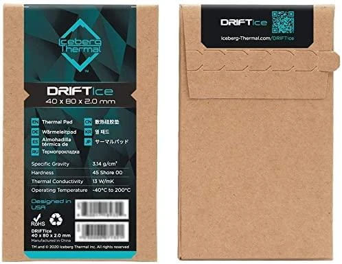 Iceberg Thermal Aisbergo laikiklis DRIFTIce 40 x 80 mm x 2 mm (DRIFTICE20-A0A)