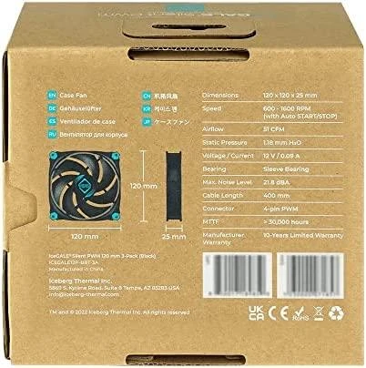 Iceberg Thermal Wentylator Iceberg IceGALE Silent PWM 120 mm 3 pakuotės (ICEGALE12P-BBT-3A)