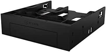 Icy Box IB-5251 Tvirtinimo rėmas 2x2,5" + 1x3,5" HDD/SSD diskams 1x5,25" nišoje, su priekiniu skydeliu, juodas
