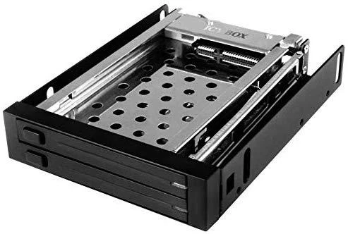 ICYBOX IB-2226StS Icy Box Mobilus stovas skirtas 2x 2,5 SATA HDD arba 3,5 SSD, Juodas