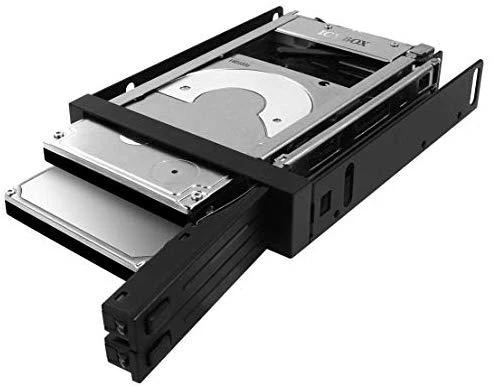 ICYBOX IB-2226StS Icy Box Mobilus stovas skirtas 2x 2,5 SATA HDD arba 3,5 SSD, Juodas