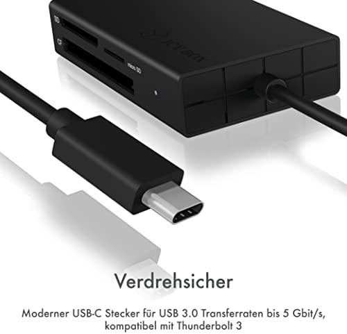 ICYBOX IB-CR401-C3 Icy Box Išorinis kelių kortelių skaitytuvas USB 3.0 Type-C, CF, SD, Micro SD