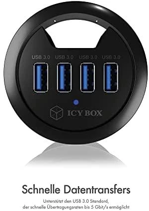 ICYBOX IB-HUB1403 Icy Box Desk Hub 4xUSB 3.0, 120 cm USB 3.0 laidas