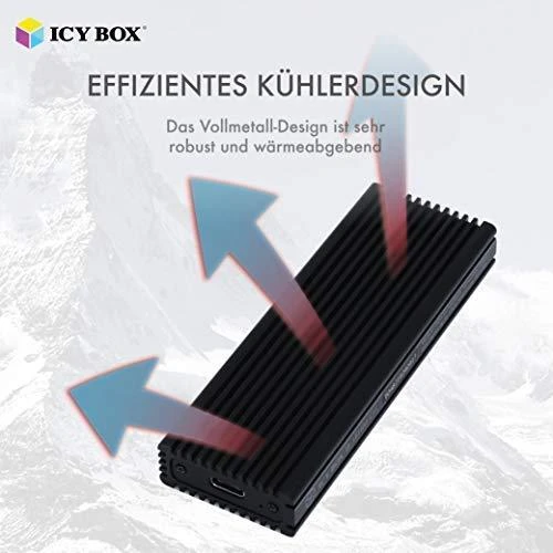 „Raidsonic“ | Juodas | ICY BOX IB-1816M-C31 išorinis C tipo korpusas, skirtas M.2 NVMe SSD diskui