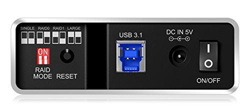 Icy Box „Raidsonic“ išorinė RAID sistema SSD ir HDD diskams IB-RD2253-U31, 2 x 2,5 colio SATA I/II/III, 2,5 colio, 1 x USB 3.1 (2 kartos) B tipo su UASP palaikymu