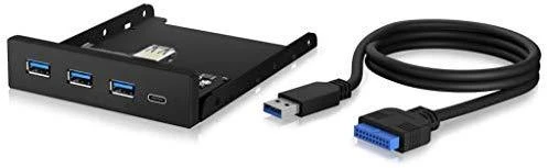 ICYBOX IB-HUB1418-i3 Icy Box 4x prievadas USB 3.0 Hub (3x USB 3.0, 1x USB Type-C), priekinis skydelis 3.5