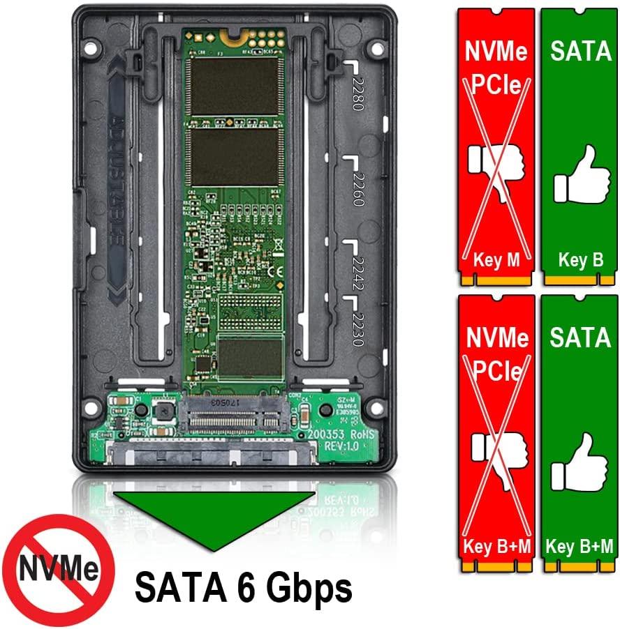 Nezatříděno Kištukinis Icy Dock M.2 SATA - 2.5 "SATA (MB703M2P-B)