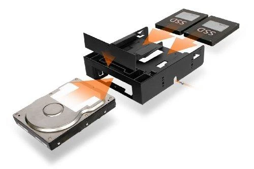 Icy Box Icy Dock Adapteris IcyDock 3,5" -> 5,25" + 2x6,3cm HDD / SSD 7-9,5 mm