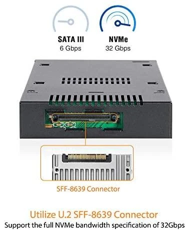 Icy Dock NVMe adapteris su SFF-8639 jungtimi