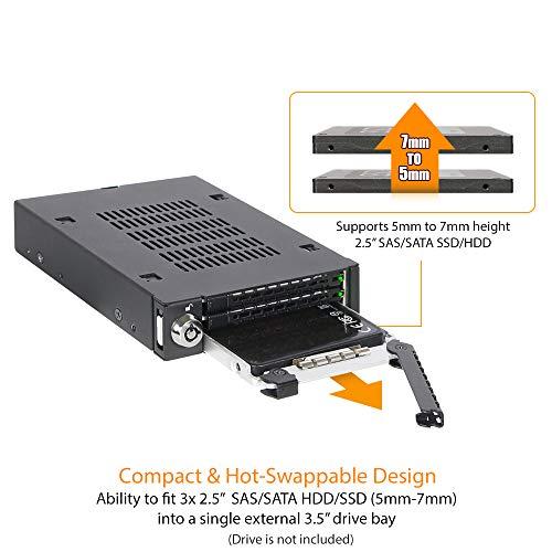 Icy Dock 3x 2,5 colio HDD / SSD, SAS / SATA lizdas (MB993SK-B)