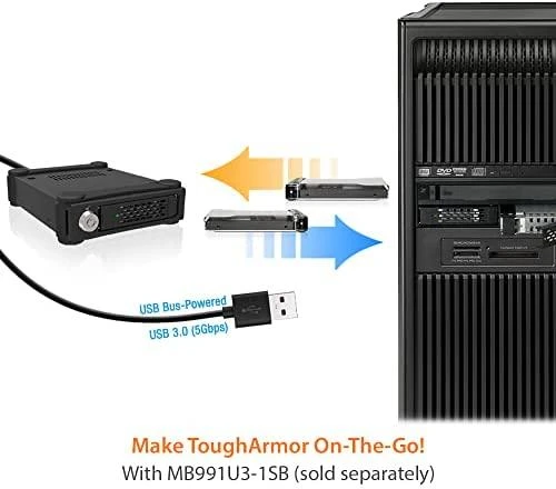 Nezatříděno „Icy Dock Pocket“ 2 x 2,5 colio SSD / HDD + ypač plonas ODD 5,25 colio „ToughArmor“ (MB602SPO-B)