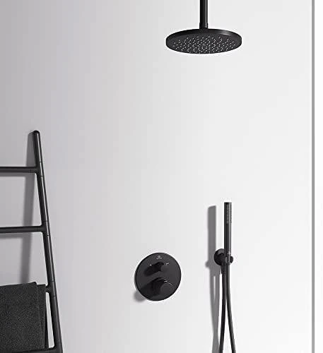 Stacionari dušo galva Ideal Standard, IdealRain Ø 300 mm, Silk Juodas juoda matinė
