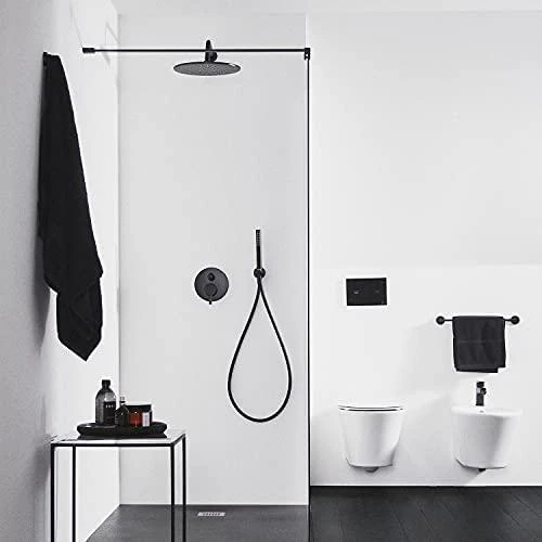 Stacionari dušo galva Ideal Standard, IdealRain Ø 300 mm, Silk Juodas juoda matinė
