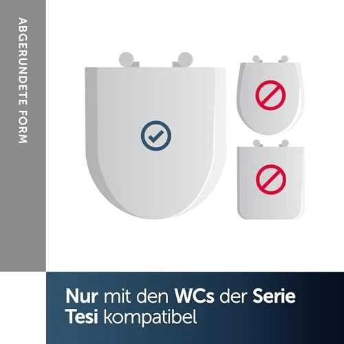 Ideal Standard Tesi, Plonas, lėtai nusileidžiantis WC dangtis