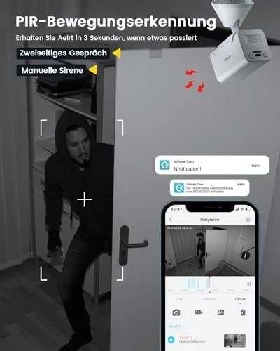 EZVIZ CS-H9C lauko valdoma ir kryptinė kamera (5 MP + 5 MP, dviejų lęšių)