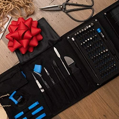 iFixit EU145307 - Įrankių rinkinys - Universalus - Atidarymo kirtiklis,Atsuktuvas,Spudger,Siurbtukas,Pincetas - Juodas,Mėlyna,Pilkas,Nerūdijantis plienas,Permatomas,Baltas - Plokščias,Apsauginis Torx,Veržliaraktis,Torx -3 pincetai
