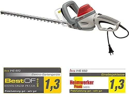Ikra elektrinės gyvatvorių žirklės 650 W, 55 cm pjovimo ilgis, IHS 650