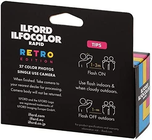 Ilford Ilfocolor Rapid Retro vienkartinis fotoaparatas 27 exp