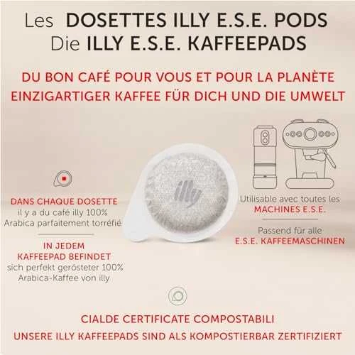 ​Illy Classico Medium Roast E.S.E. kavos pagalvėlės