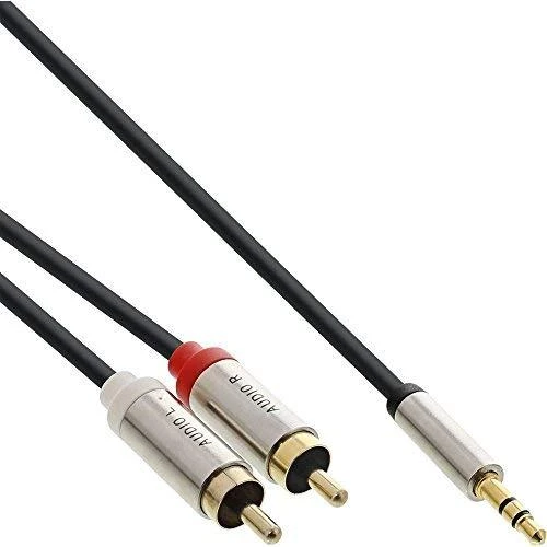 3,5 mm į 2x RCA audio kabelis