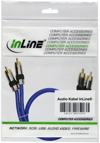 InLine RCA kabelis AUDIO, paauksuotos jungtys, 2x RCA - 5m