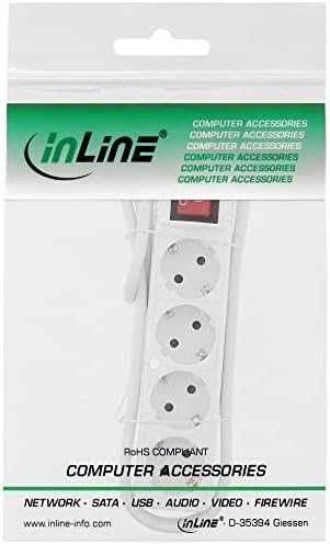 InLine 16443G F tipo maitinimo lizdas 4 lizdai 3m Baltas