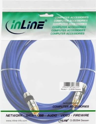 Inline Kabelis Intos RCA (Cinch) - RCA (Cinch) 20m mėlyna (89420P)