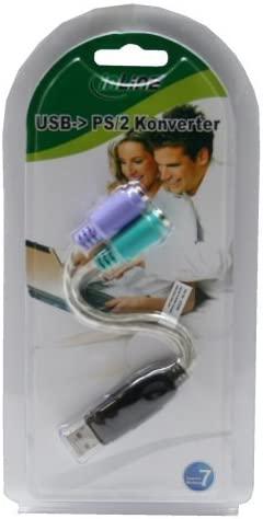 USB adapteris InLine USB - PS / 2 x2 Baltas (33386)