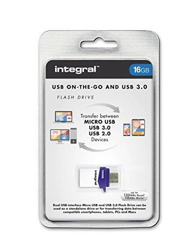 Pendrive Integral Micro Fusion, 16 GB (INFD16GBMIC3.0-OTG)