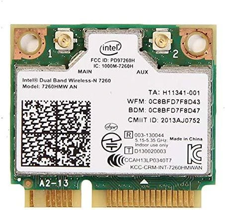 Karta jungiama į tinklą Intel DualBand Wireless-AC 7260 2x2 AC+BT HMC (7260.HMWWB.R)