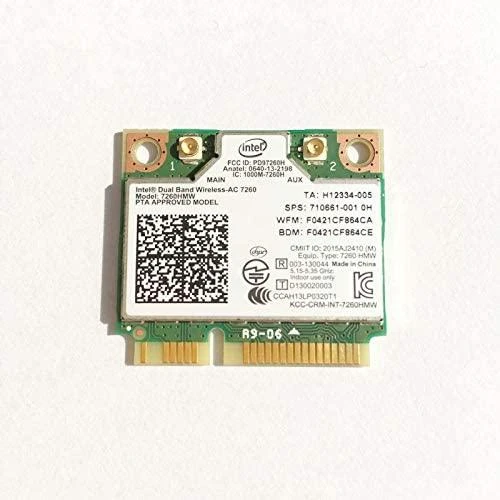 Karta jungiama į tinklą Intel DualBand Wireless-AC 7260 2x2 AC+BT HMC (7260.HMWWB.R)