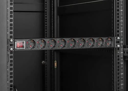 Intellinet 715133 Maitinimo juosta Rack 1U 9x Schuko lizdai, 4000W