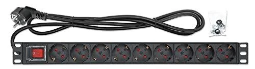 Intellinet 715133 Maitinimo juosta Rack 1U 9x Schuko lizdai, 4000W
