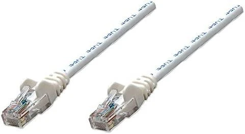 Intracom INTELLINET tinklo kabelis Cat6 U/UTP 5.0m Baltas 14ft. RJ-45 Vyriški / RJ-45 Vyriški Paauksuoti kontaktai Polimaišas