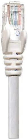Intracom INTELLINET tinklo kabelis Cat6 U/UTP 5.0m Baltas 14ft. RJ-45 Vyriški / RJ-45 Vyriški Paauksuoti kontaktai Polimaišas