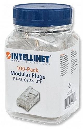 Intellinet kištukas RJ45 Cat5e stiklainis 100vnt
