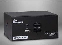 Inter-Tech KVM jungiklis AS-22HA HDMI, 2 prievadų, metalinis