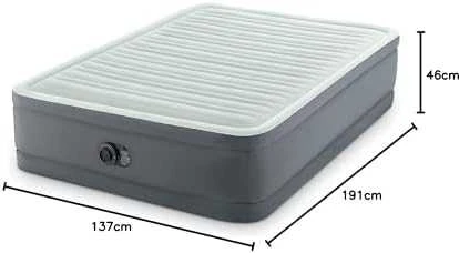 Pripučiamas čiužinys 191x137x46 cm su įmontuotu elektriniu siurbliu INTEX 64904ND