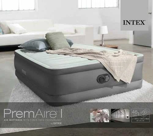 Pripučiamas čiužinys 191x137x46 cm su įmontuotu elektriniu siurbliu INTEX 64904ND