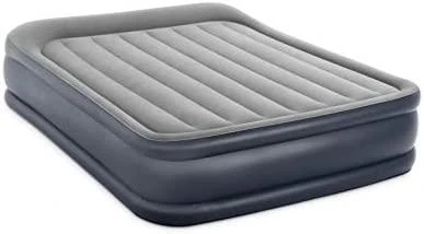 Pripučiamas čiužinys-lova INTEX Queen Deluxe Pillow Rest, Airbed W/Fiber-Tech RP su pompa,152x203x42cm