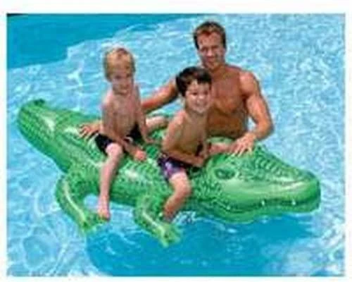 Intex Giant Gator Ride-On pripučiamas vežimėlis, 203x114 cm