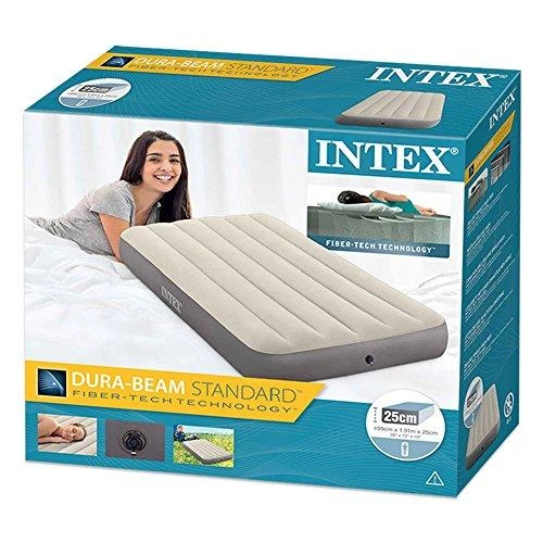 Pripučiamas čiužinys INTEX DURA-BEAM Deluxe Single-high (Twin) 99X191X25cm 64101