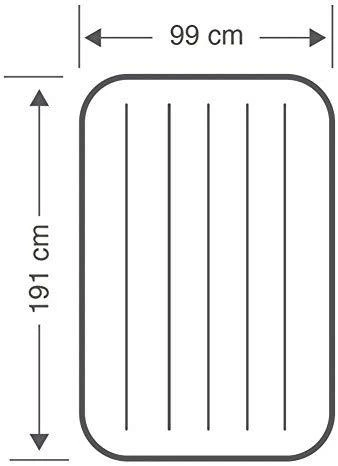Pripučiamas čiužinys INTEX DURA-BEAM Deluxe Single-high (Twin) 99X191X25cm 64101