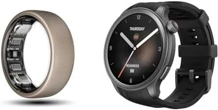 Išmanusis žiedas Amazfit Helio, Titano spalvos, 8 dydis