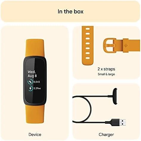 Išmanioji apyrankė Fitbit Inspire 3, Juodos spalvos korpusas su moliugų spalvos dirželiu