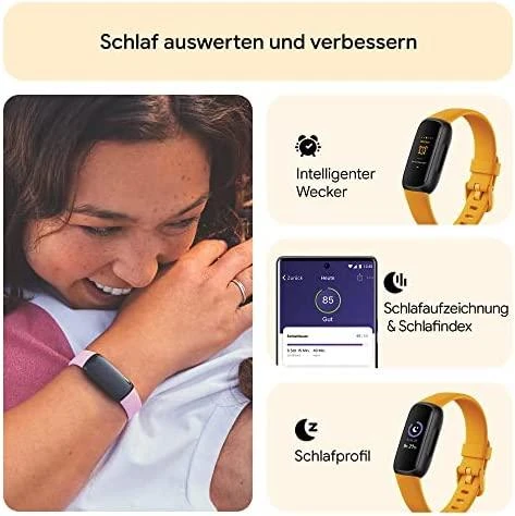 Išmanioji apyrankė Fitbit Inspire 3, Juodos spalvos korpusas su moliugų spalvos dirželiu