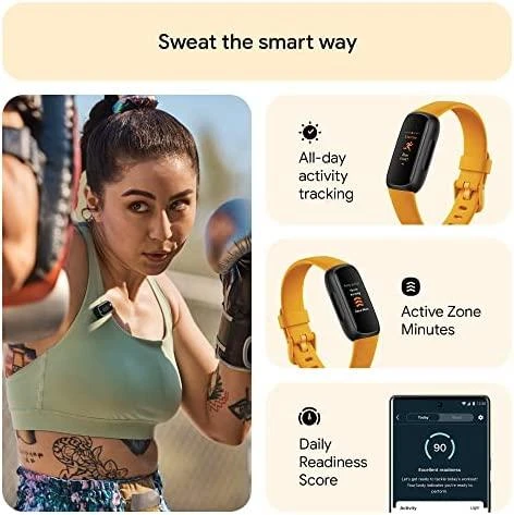 Išmanioji apyrankė Fitbit Inspire 3, Juodos spalvos korpusas su moliugų spalvos dirželiu