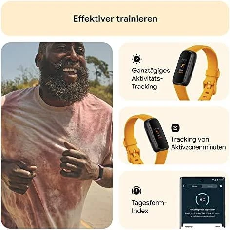 Išmanioji apyrankė Fitbit Inspire 3, Juodos spalvos korpusas su moliugų spalvos dirželiu