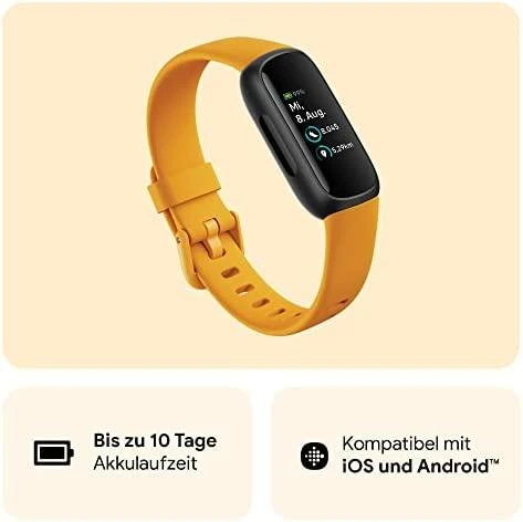 Išmanioji apyrankė Fitbit Inspire 3, Juodos spalvos korpusas su moliugų spalvos dirželiu